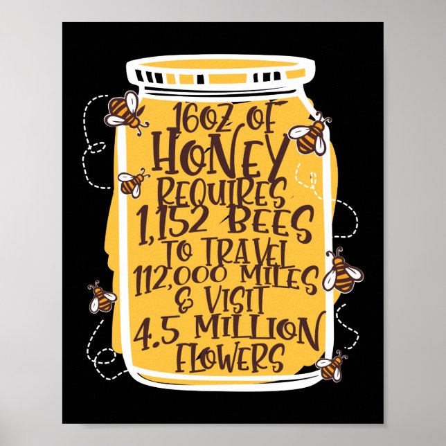 Póster Honey Jar Beekeeper Honey Bee (Frente)