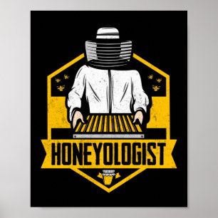 Póster Honeyólogo Beekeeper Honey Bee