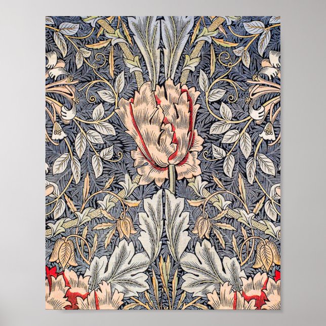 Póster Honeysuckle (1896) Por William Morris (Frente)