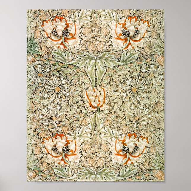 Póster Honeysuckle, William Morris (Frente)