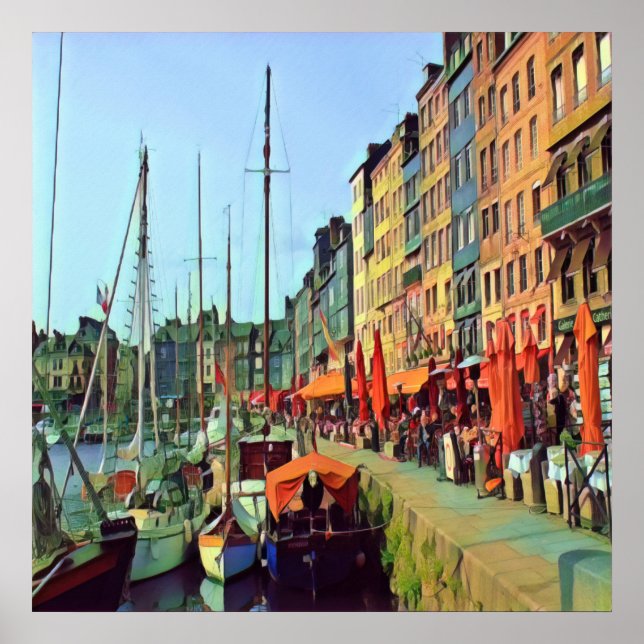 Póster HONFLEUR - acoplamiento - vista (Frente)
