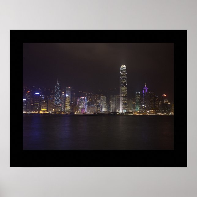 Póster Hong Kong de noche (Frente)