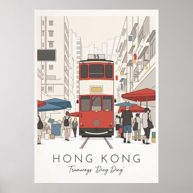 PÓSTER HONG KONG – DING DING TRAM (Frente)
