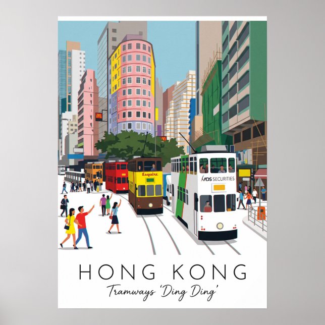 PÓSTER HONG KONG – DING DING TRAM (Frente)