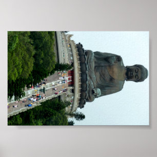 Póster Hong Kong gigante que sienta a Buda