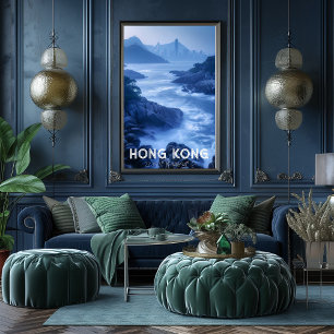 Póster Hong Kong: La Perla de Oriente - Costa y Skyline