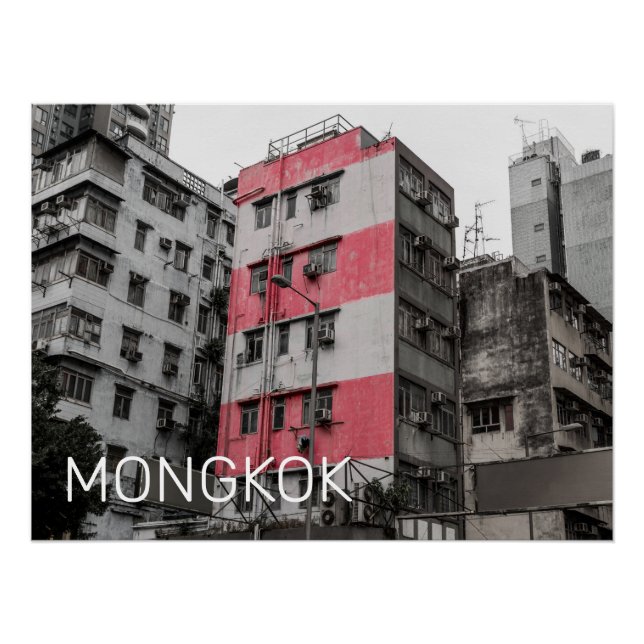 Póster Hong Kong Mongkok China Kowloon Bella Artes Souven (Anverso)