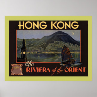Póster Hong Kong ~ Riviera de Oriente