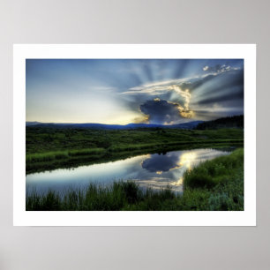 Póster Hongo atómico de la puesta del sol