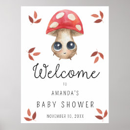 Póster Hongo cutáneo - Signo de bienvenida de Baby Shower