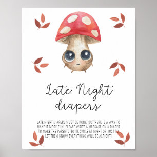 Póster Hongo lindo - Pañales de Noche Tarde