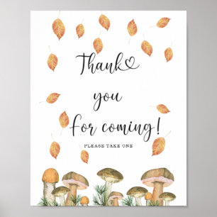 Póster Hongos de otoño - Gracias por venir