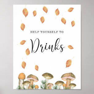 Póster Hongos del bosque - Bebidas