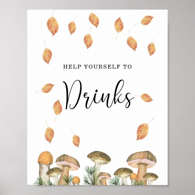 Póster Hongos del bosque - Bebidas  (Frente)
