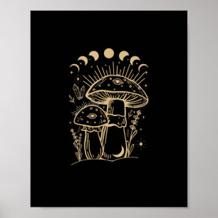 Póster Hongos & Minimalismo Cabaña Estética Goblinco