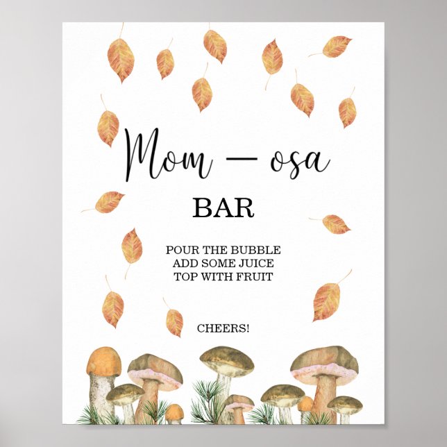 Póster Hongos otoño Mon-osa bar (Frente)