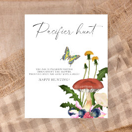 Póster Hongos salvajes juego de caza de caza de pacificad