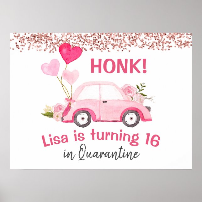 Póster ¡Honk! Es mi fiesta de cumpleaños conduciendo por  (Frente)