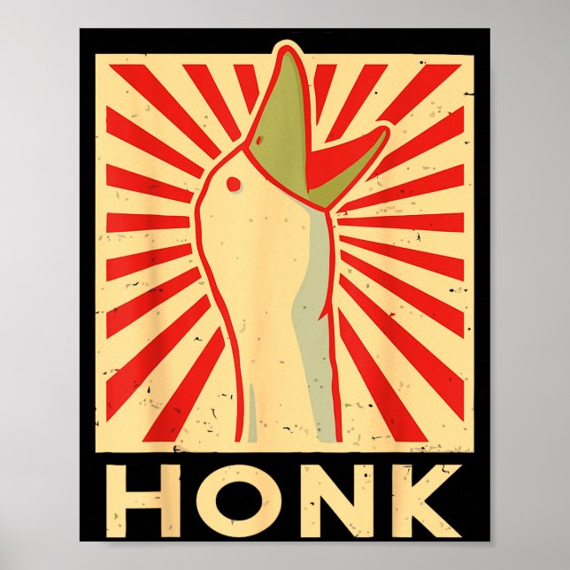 Póster Honk Goose - Funny Duck Chicken Meme Idea  (Frente)