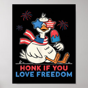 Póster Honk si te gusta la libertad de los estadounidense