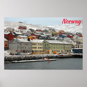Póster Honningsvåg, Noruega