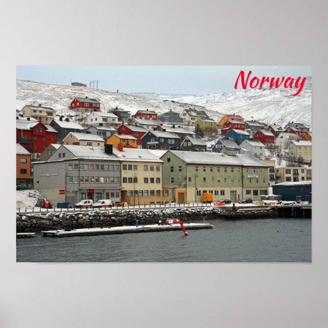 Póster Honningsvåg, Noruega (Frente)
