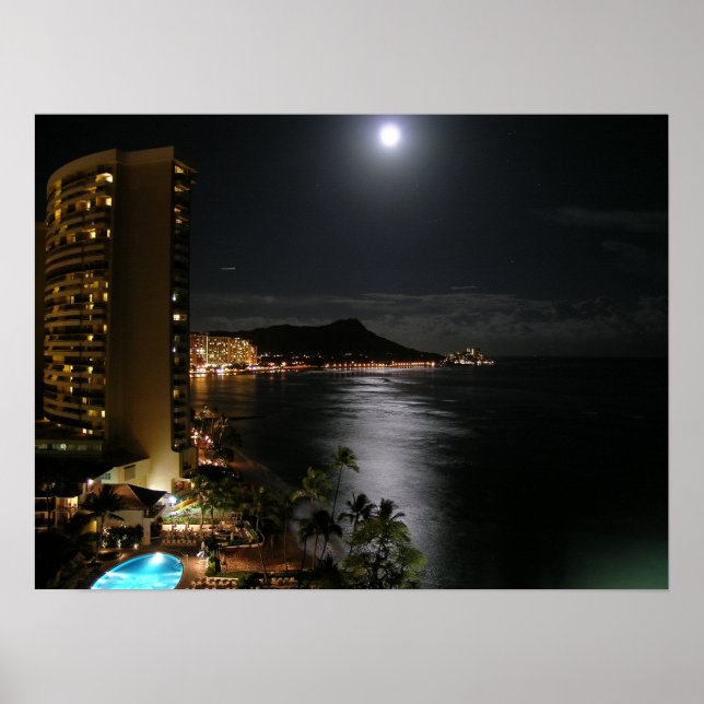 Póster Honolulu Hawaii (Frente)