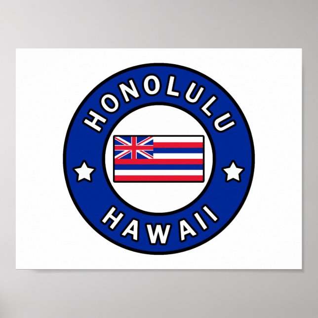 Póster Honolulu Hawaii (Frente)