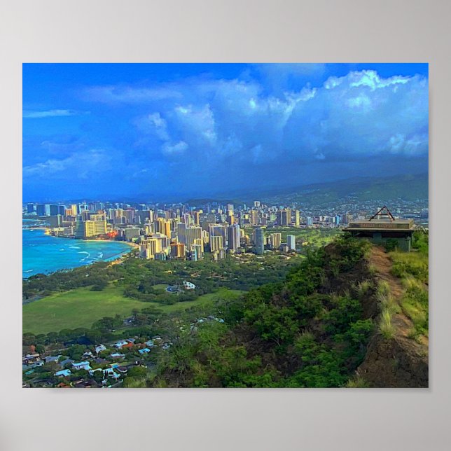 Póster Honolulu, Poster del Skyline #1 de Hawaii (Frente)