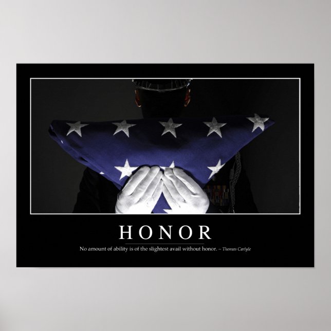 Póster Honor: Cita Inspiradora (Frente)