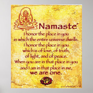 Póster Honor de Namaste I usted somos uno