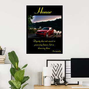 Póster Honor resplandece junto al lago Serenidad del crep