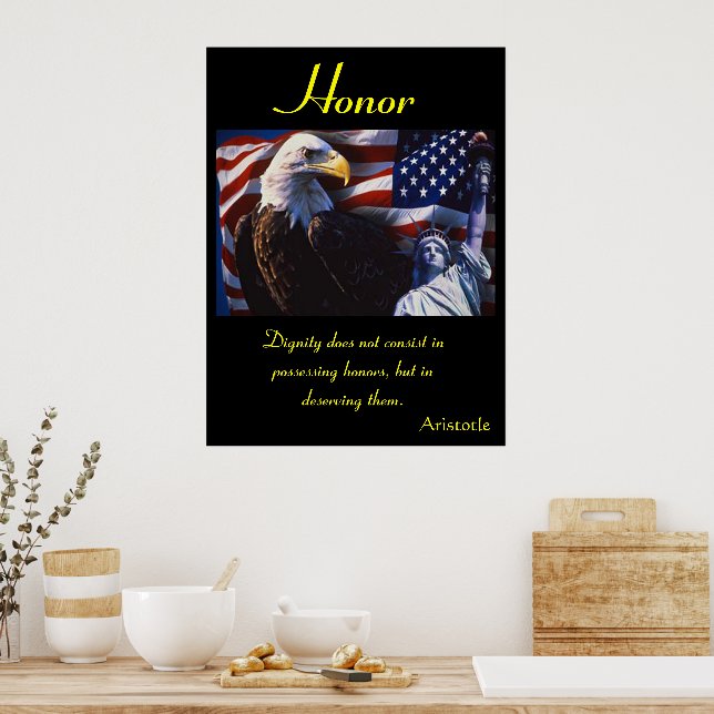 Póster Honor ruge con una fuerza feroz sin igual (Cocina)