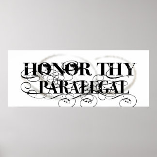 Póster Honor Thy Paralegal