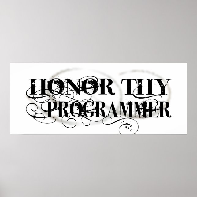 Póster Honor Thy Programmer (Frente)