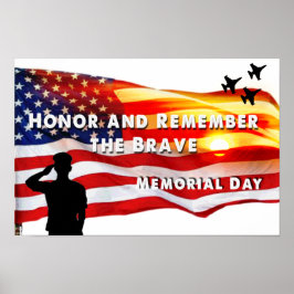 Póster Honor y recuerdo a los valientes