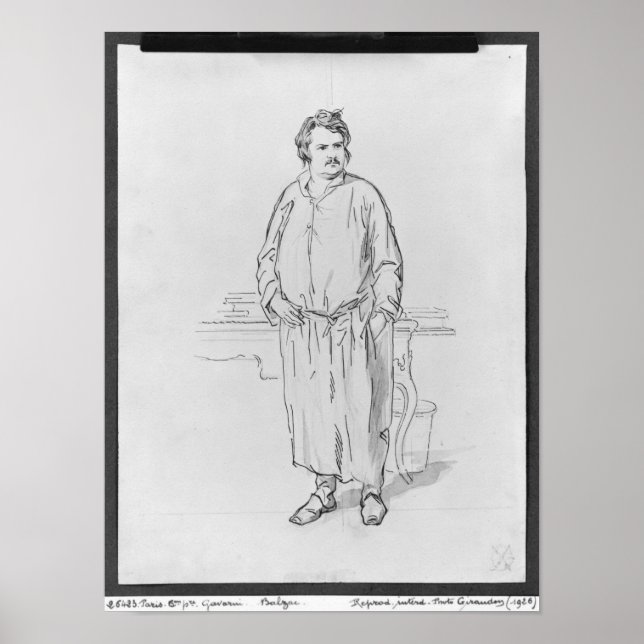 Póster Honore de Balzac (Frente)
