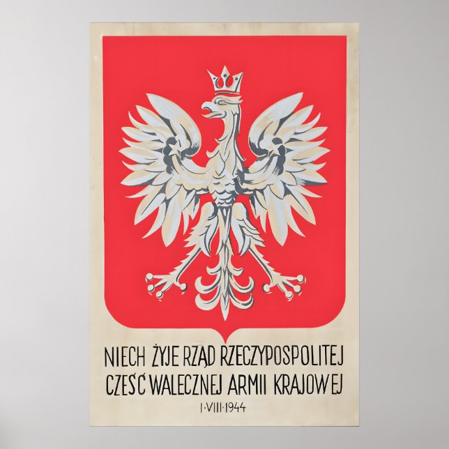 Póster Honory Gloria a la Insurrección de Varsovia (Frente)