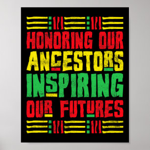 Póster Honrando a nuestros antepasados africanos negros