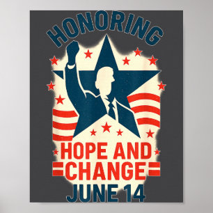 Póster Honrando Esperanza Y Cambio_día de Obama Todavía E