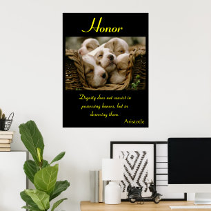 Póster Honrar Cunas Cachorros en Descanso Acogedor