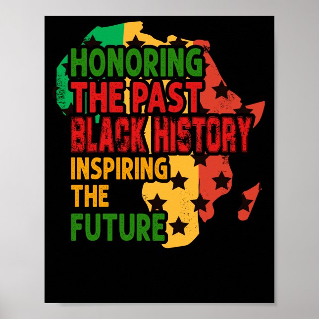 Póster Honrar La Historia Negra Pasada Inspirando Al Futu (Frente)