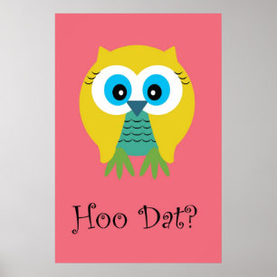 Póster Hoo Dat en Rosado-Poster