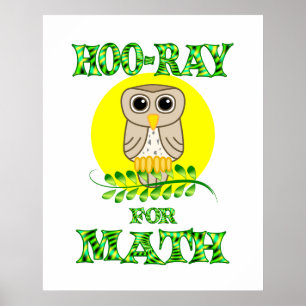 Póster Hoo-Ray para matemáticas