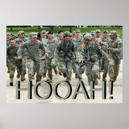 Póster ¡Hooah! Cadete de campamento militar militar