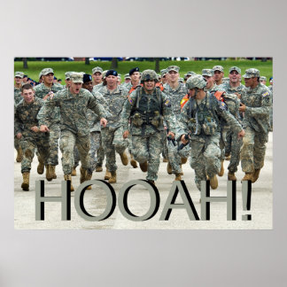 Póster ¡Hooah! Cadete de campamento militar militar