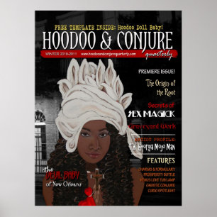 Póster Hoodoo y conjure la cubierta trimestral del