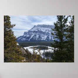 Póster Hoodoos y la montaña del túnel de nieve, Alberta