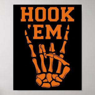 Póster Hook em Skeleton Horns Halloween