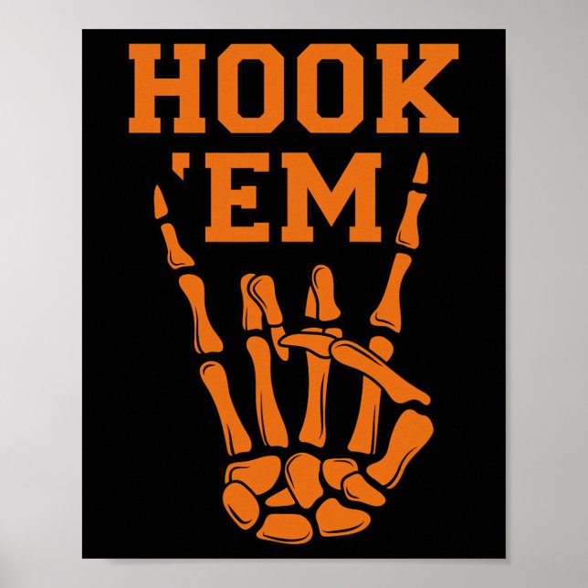 Póster Hook em Skeleton Horns Halloween (Frente)